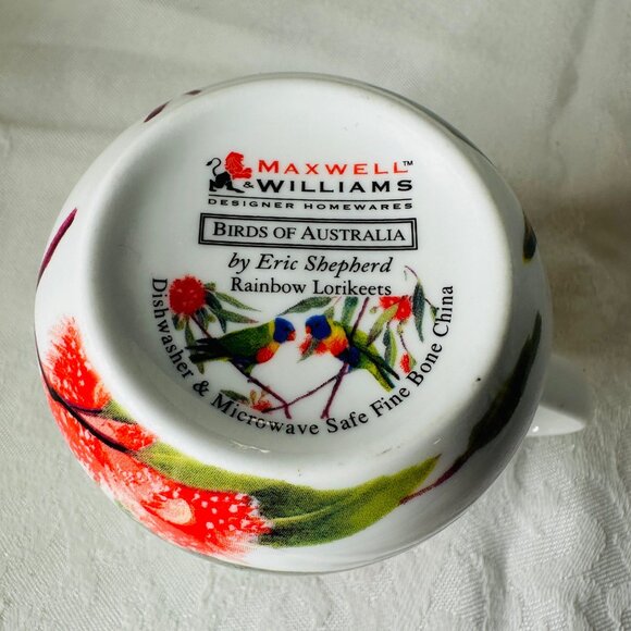 Eric Shepherd Coffee Mug Fine Bone China Rainbow Lorikeets Birds Australia - Picture 9 of 11